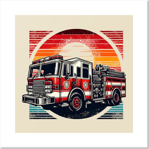 Fire Truck Wall Art by Vehicles-Art